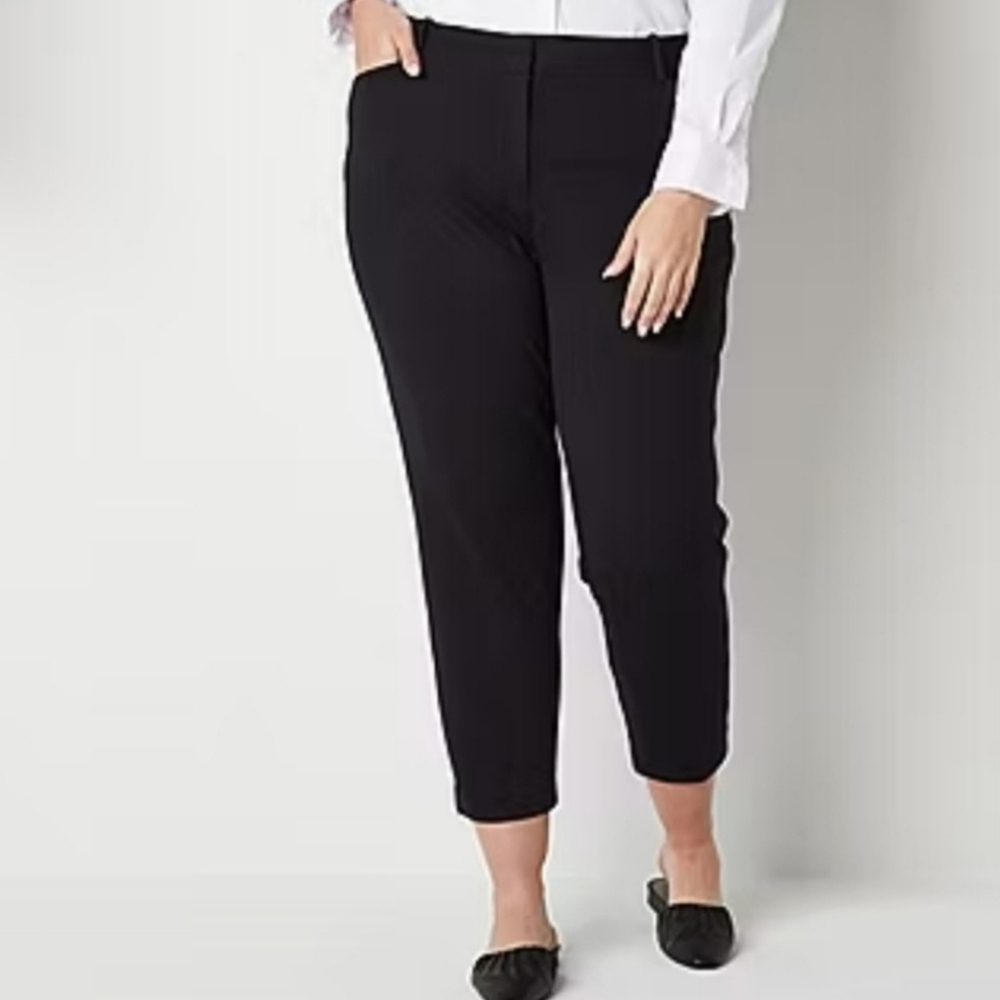 NWT Liz Claiborne EMMA Black Ankle Pants size 24W